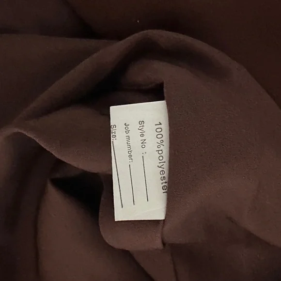 NWT, Elegant Chocolate Brown Strapless Dress With Scarf / Shoulder Cover - Picture 12 of 13